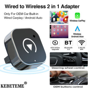 Wireless Carplay  for Apple & Android (Plug and Play )