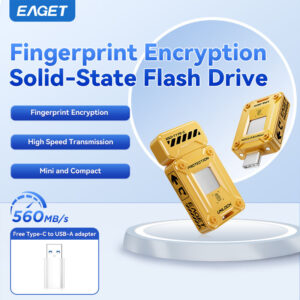 Portable Fingerprint SSD Drive 128 gb storage