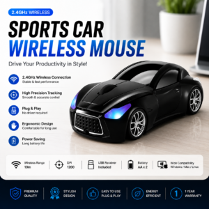 Sports Car Wireless Mouse-Color Black