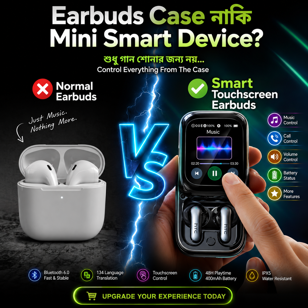 Normal vs Smart Earbuds