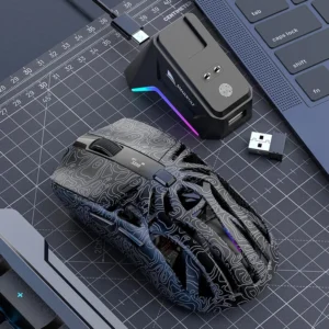 Smailwolf M8 Gaming Mouse with RGB Base ( Black )