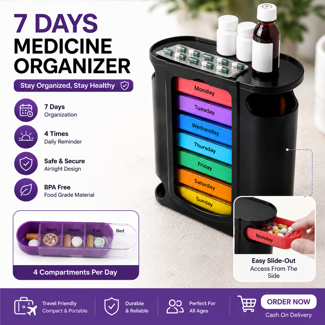 7 Day Medicine Organizer - সম্পূর্ণ প্রোডাক্ট